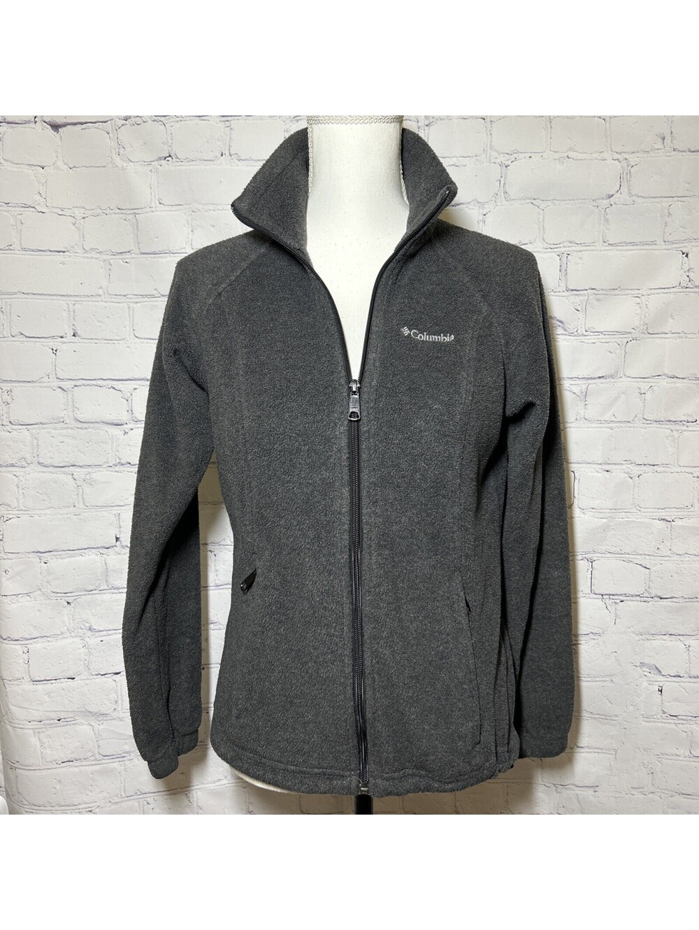 Columbia Benton Springs Fleece Jacket Womens XS Black Full Zip Outdoor Hiking